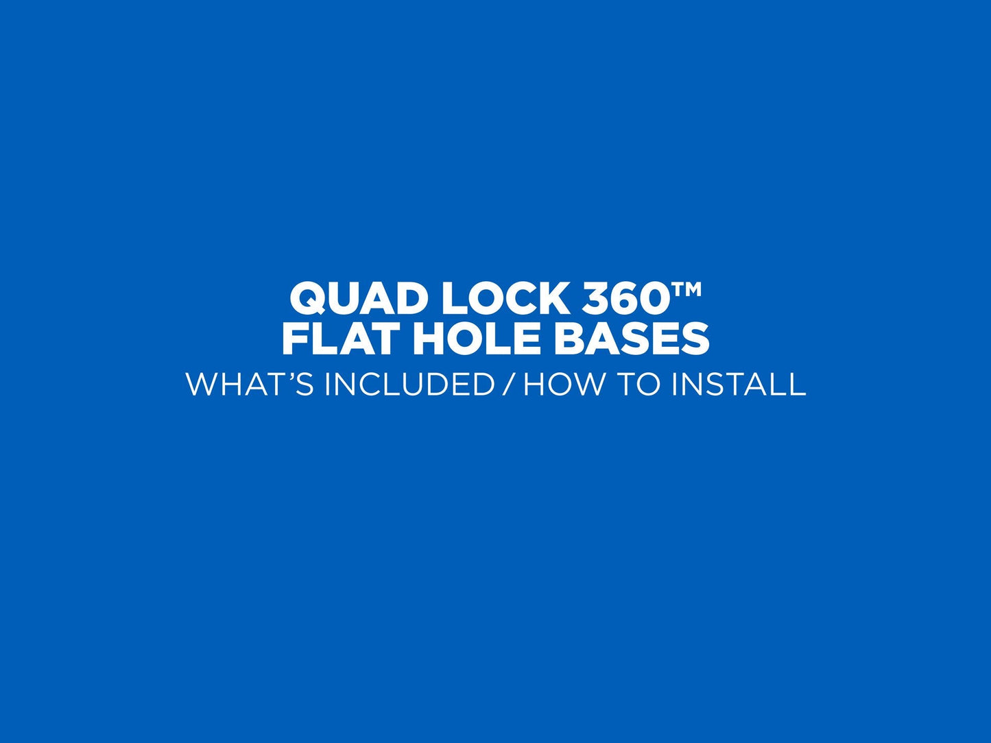 Quad Lock 360 Base - Flat Rectangle Base