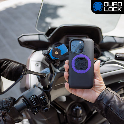 Quad Lock - Mirror Phone Mount - Motorcycle Kit for iPhone